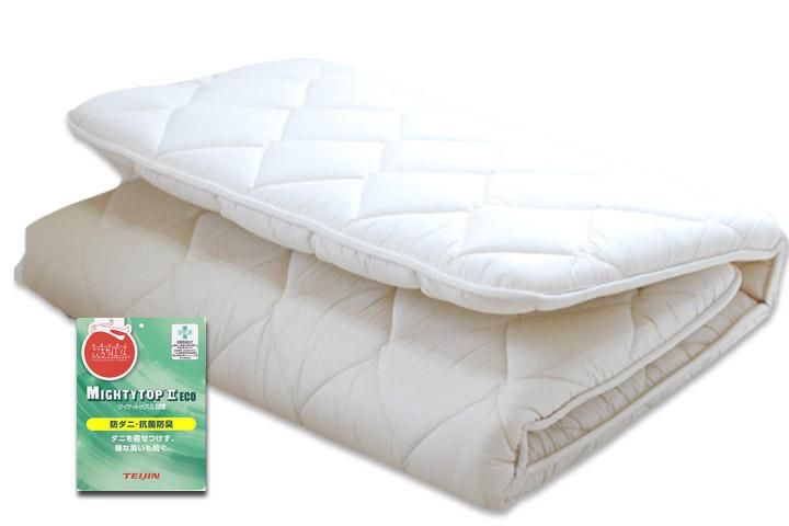 防ダニ抗敷き、菌防臭加工日本製／国産防ダニ敷き布団 帝人マイティ