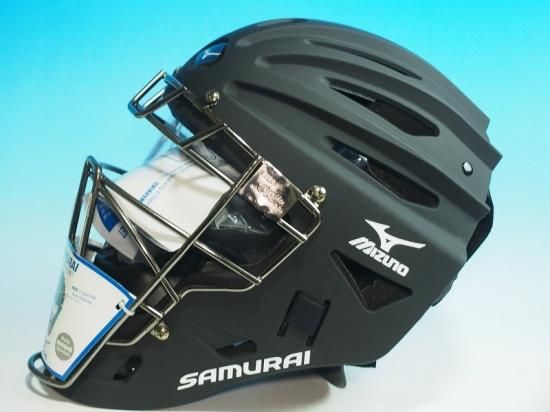 ○USAミズノSamuraiG4 黒○硬式用ホッケー型キャッチャーマスク