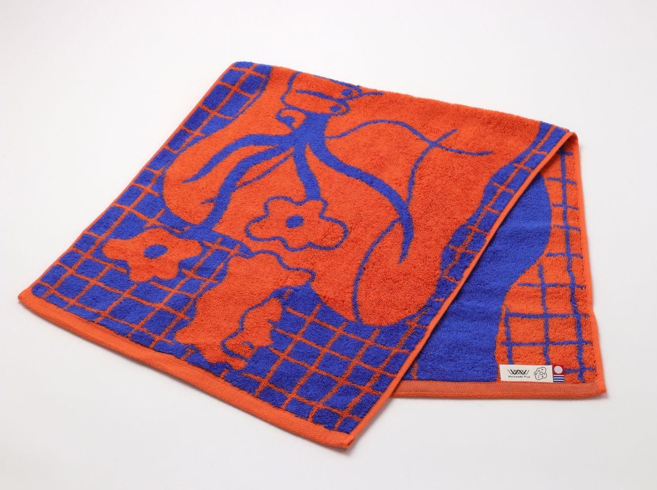 BUNCH OF FLOWERS フェイスタオル norahi x WATANABE PILE - 渡辺