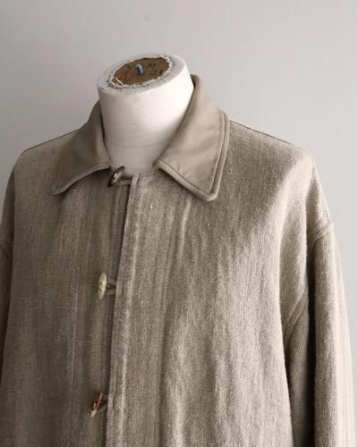 HERILL Linen Duffel Jacket - Natural - PURAS