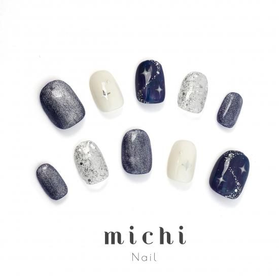 キラキラ天の川ネイル- ネイルチップ専門店ミチネイル