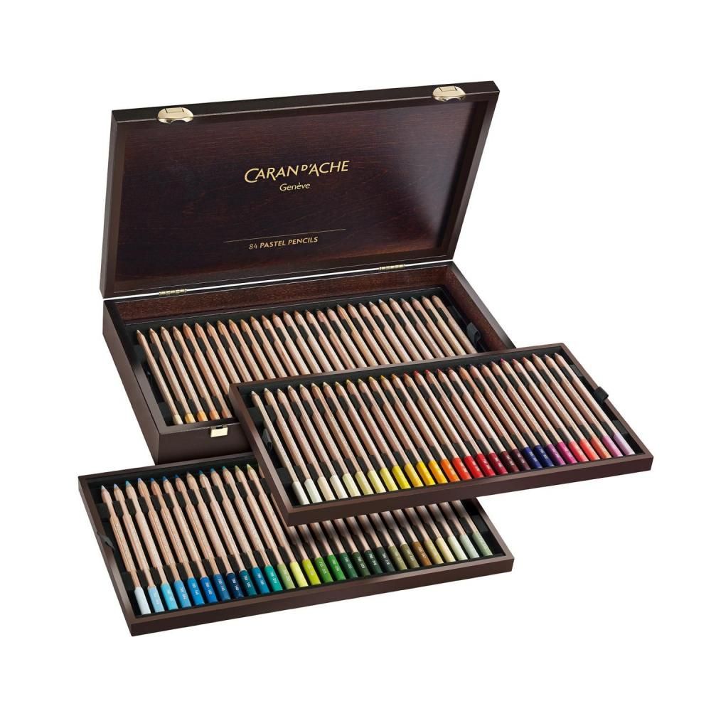 カラン ダッシュ 0788-484 パステルペンシル 84色木箱セット