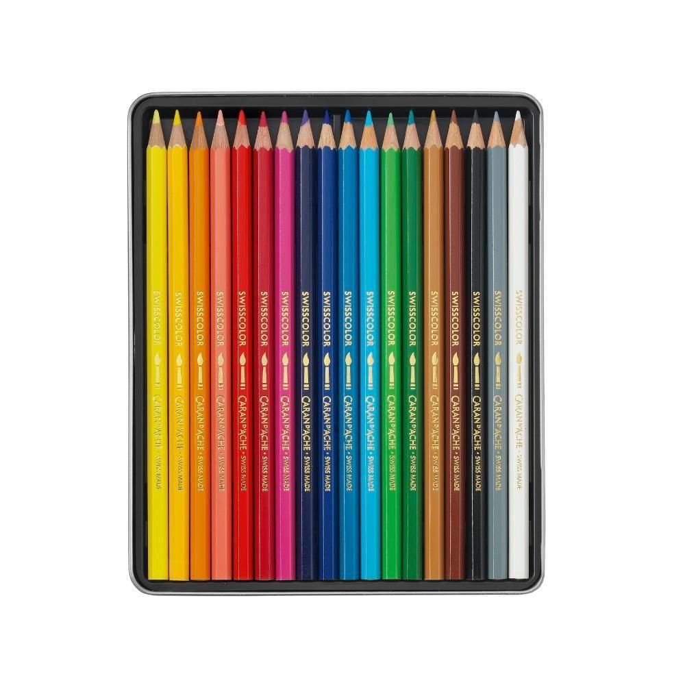 カラン ダッシュ 1285-718 スイスカラー色鉛筆 レッドメタルボックス