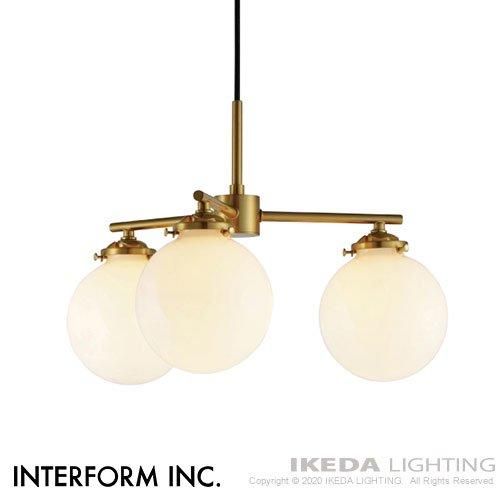 インターフォルム Pudgy 3灯ペンダントライト ゴールド Riquet3 リケー