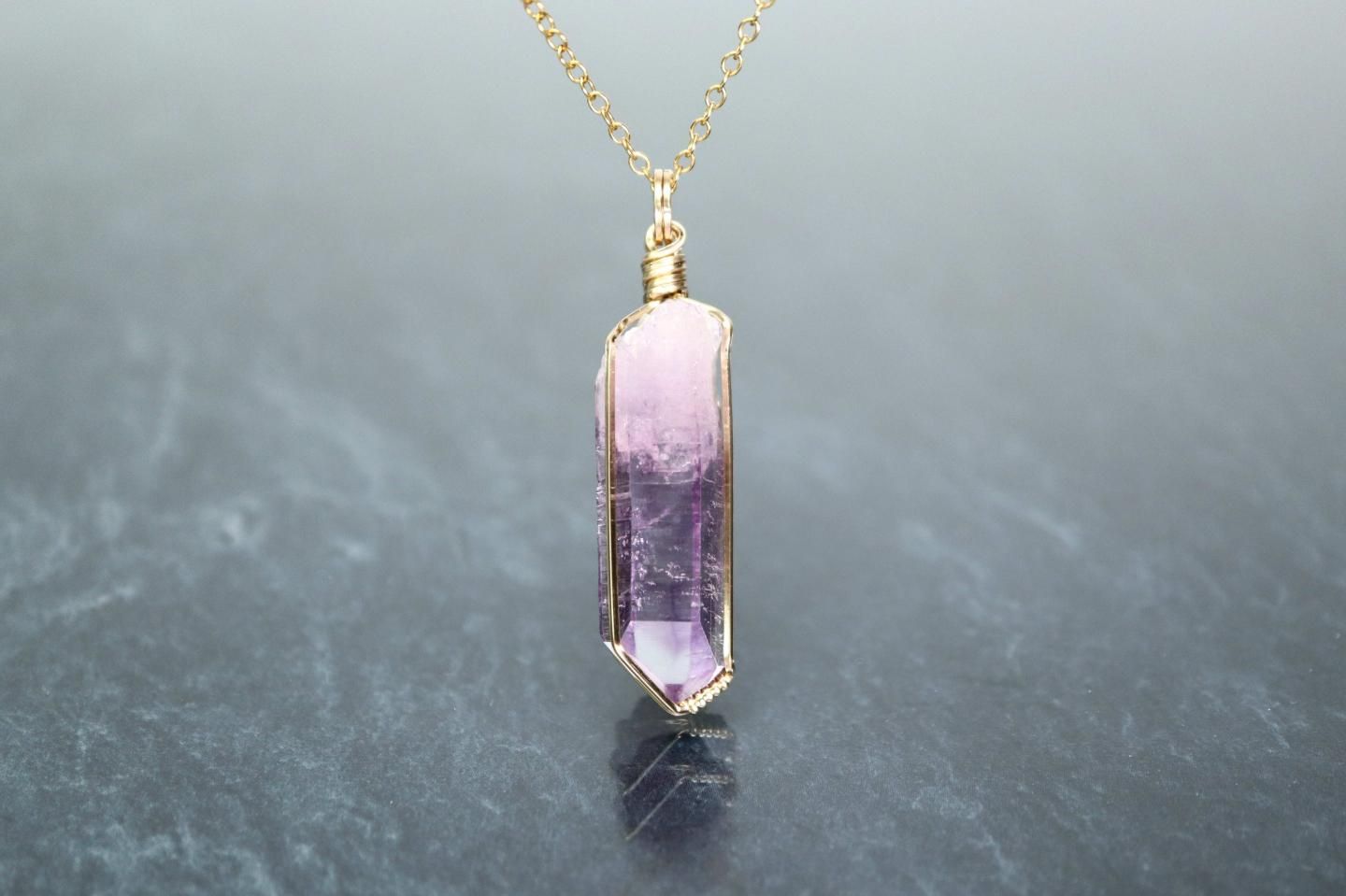 ベラクルス産アメジストペンダントトップ WASPT-424｜ハンドメイド