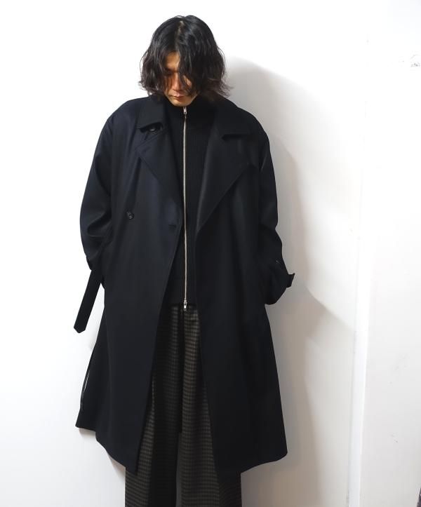 stein(シュタイン)/OVERSIZED MAXI-LENGTH DOUBLE BREASTED COAT/Black