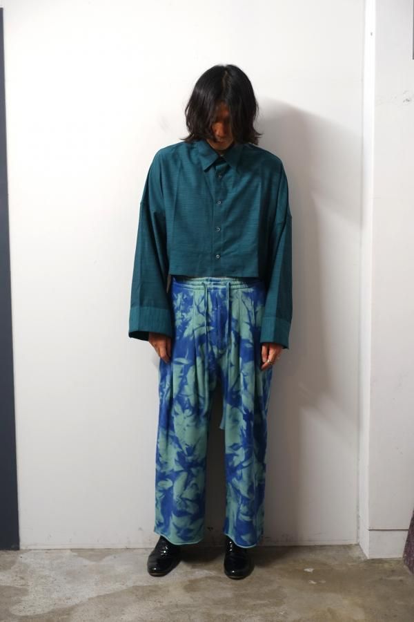 SHINYAKOZUKA(シンヤコズカ)/CROPPED GIANT SHIRT/POOL GREEN 通販