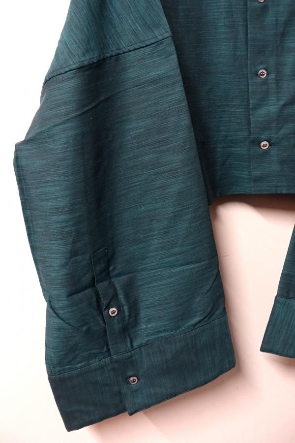 SHINYAKOZUKA(シンヤコズカ)/CROPPED GIANT SHIRT/POOL GREEN 通販
