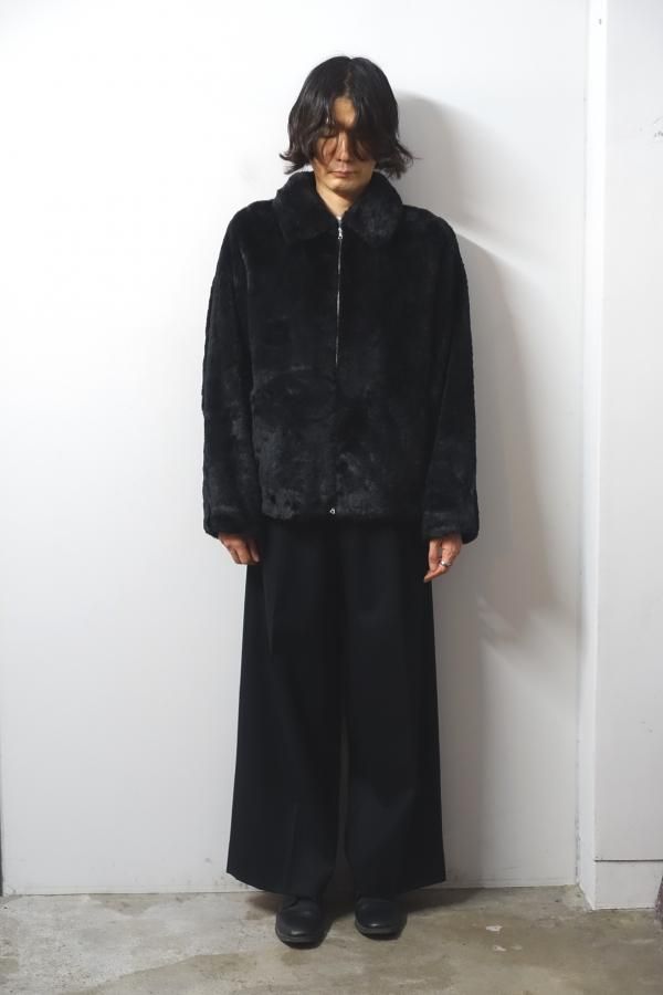 ssstein(シュタイン)/ACRYLIC FUR JACKET/BLACK CONCRETE RIVER