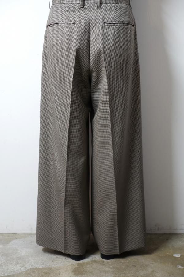 ssstein(シュタイン)/DOUBLE WEAVE HOUNDSTOOTH EXTRA WIDE TROUSERS