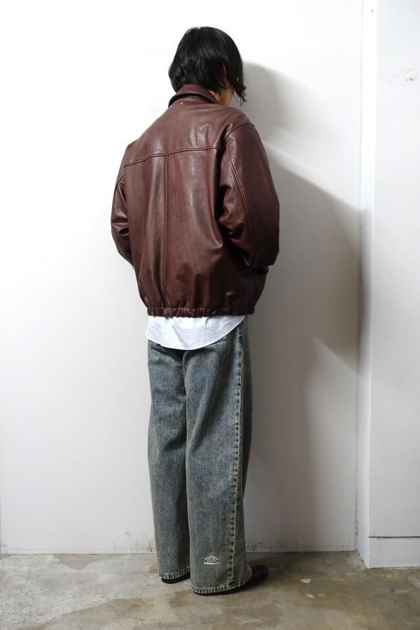 ssstein(シュタイン)/COW LEATHER VINTAGE ZIP JACKET/BROWN -CONCRETE