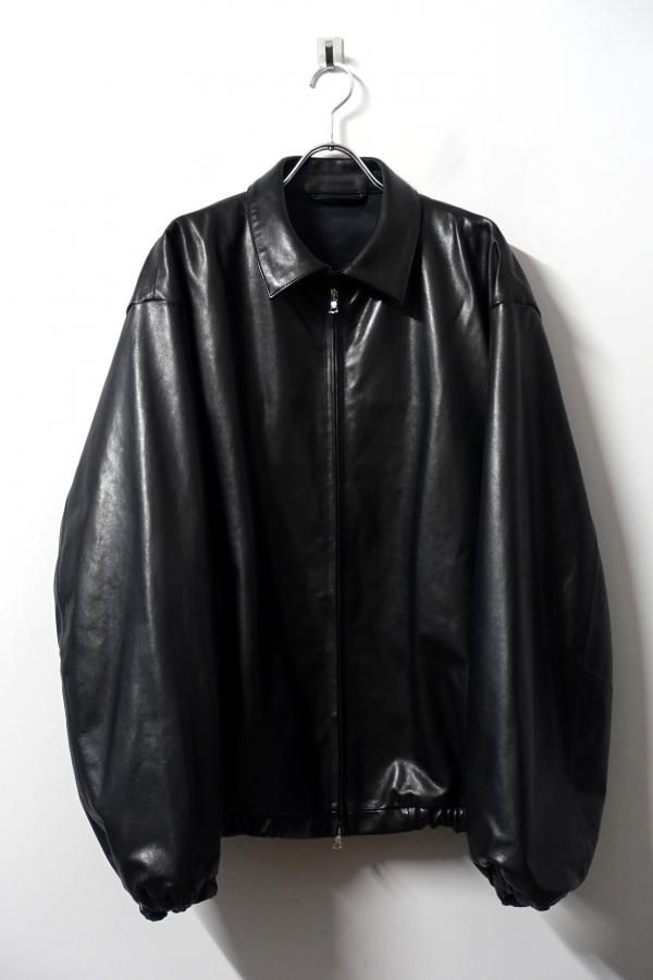 ssstein(シュタイン)/LAMBS LEATHER LIGHT ZIP JACKET/BLACK CONCRETE
