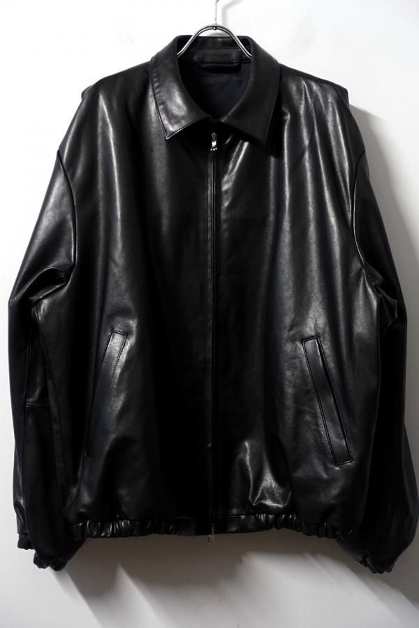 ssstein(シュタイン)/LAMBS LEATHER LIGHT ZIP JACKET/BLACK CONCRETE
