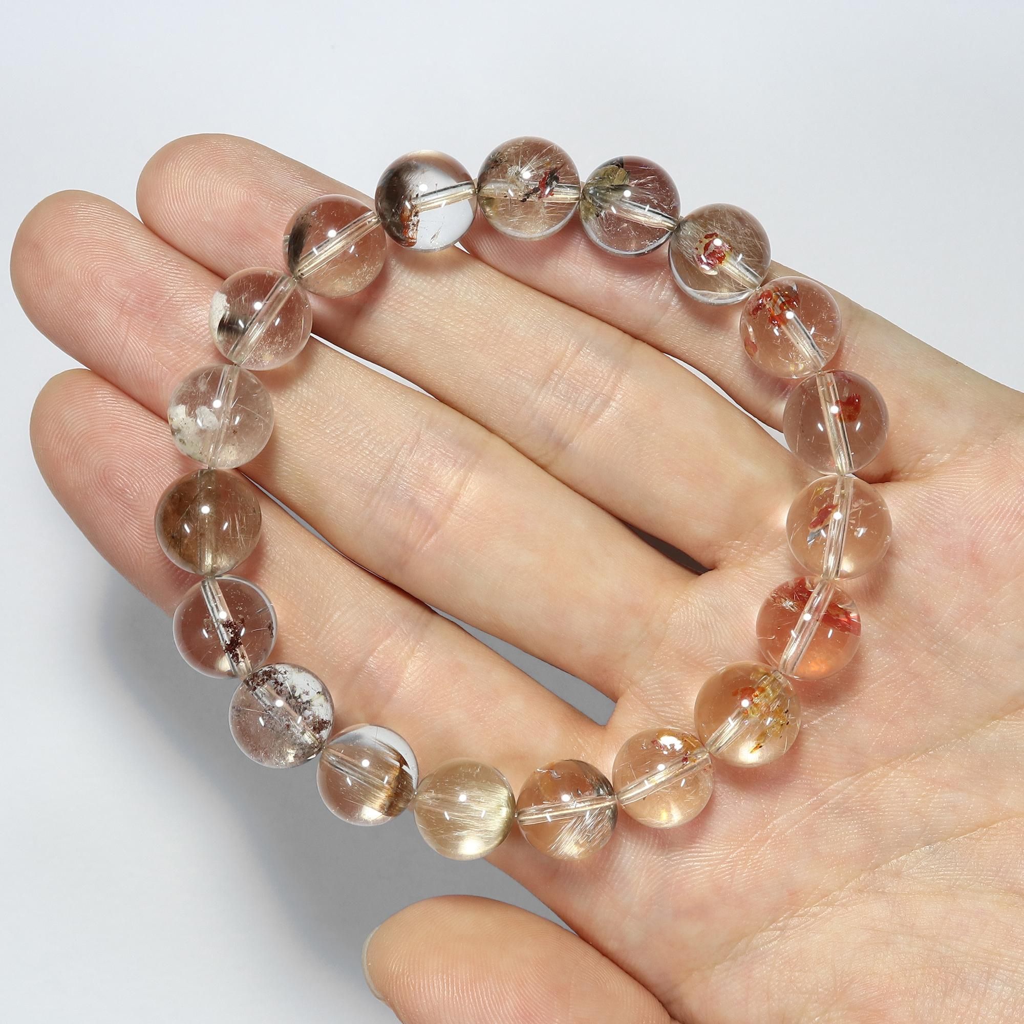 高品質/オーロラ・ガーデン・ヘマタイト・クォーツ入りのミックス