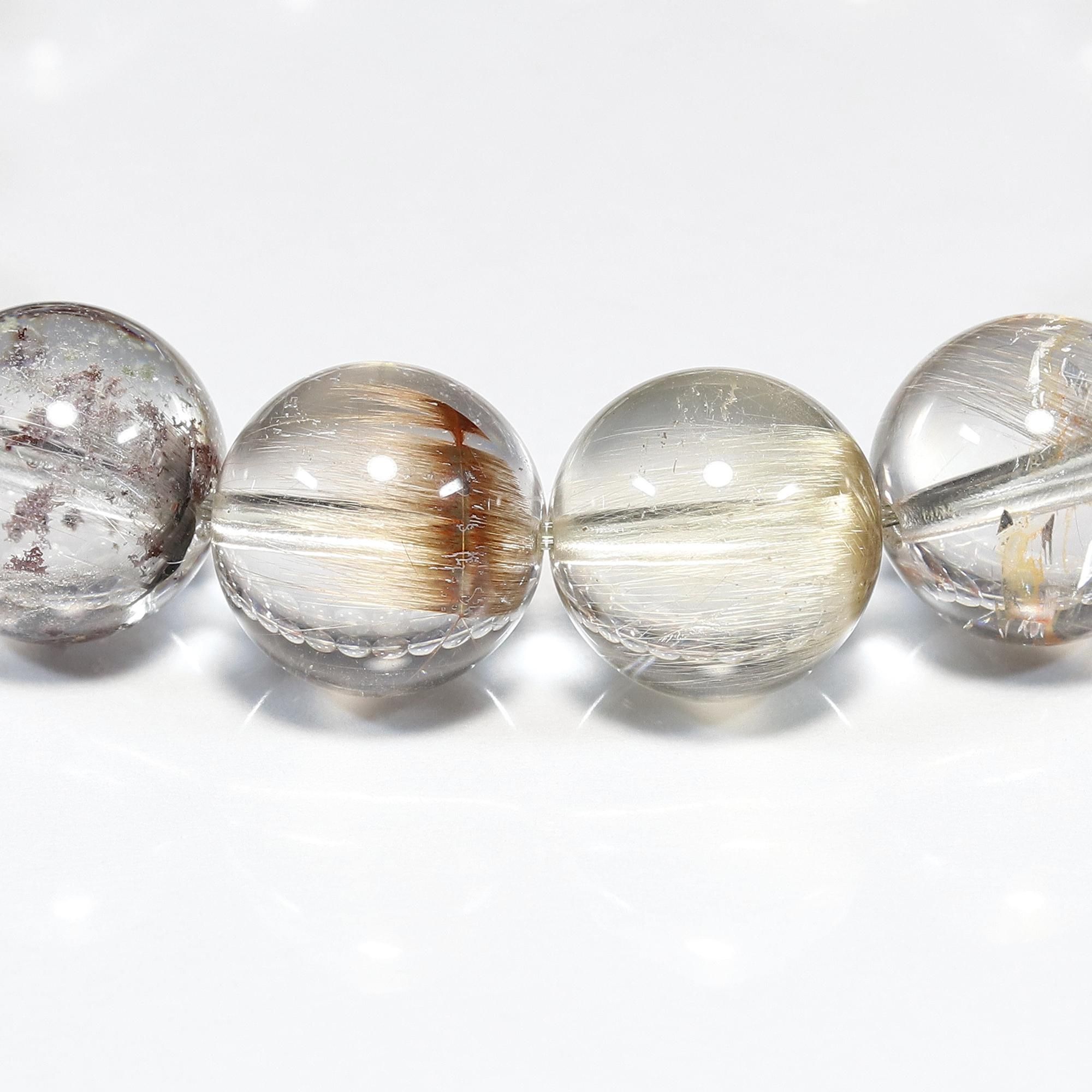 高品質/オーロラ・ガーデン・ヘマタイト・クォーツ入りのミックス