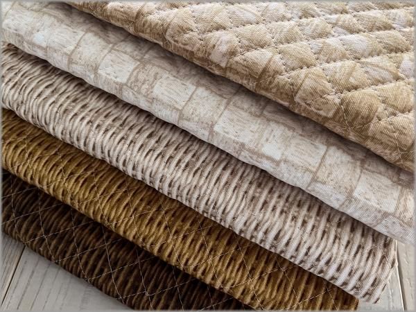 LLビーン 農村風景デザインのキルティング生地 LLビーン 農村風景