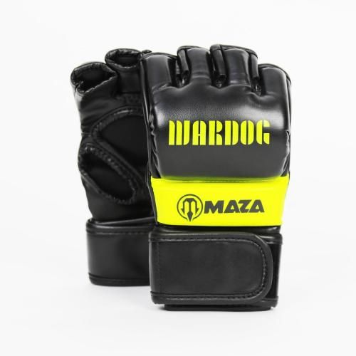 MAZA［マザ］ WARDOG 公式 MMA プロ ファイトグローブ （黒/イエロー