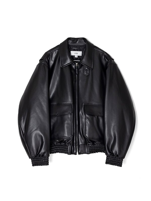 FAUX-LEATHER JACKET-ファウレザージャケット-HYKE（ハイク）通販| st