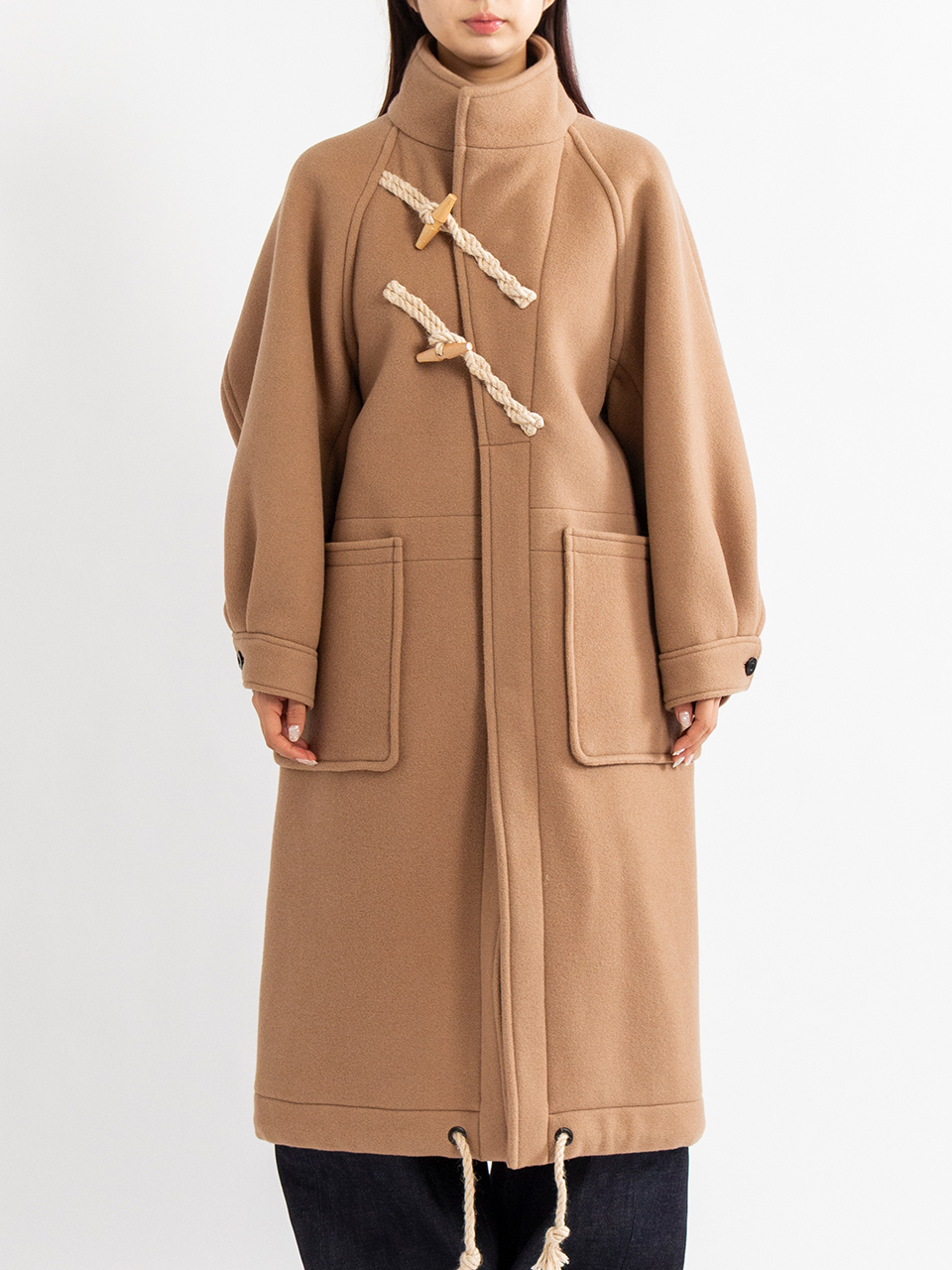 DOUBLE FACE DUFFEL COAT-ダブルフェイスダッフルコート-HYKE（ハイク