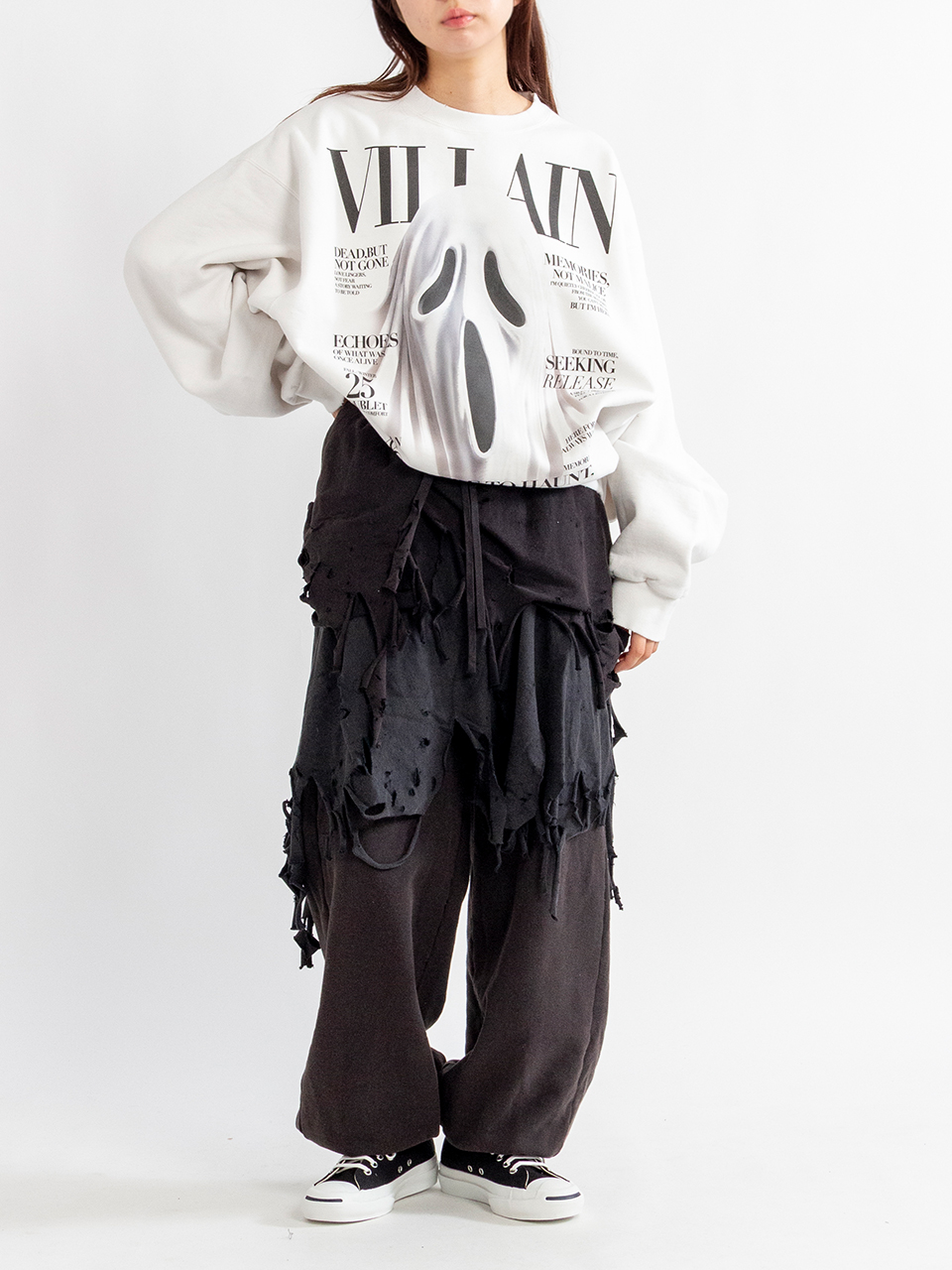 PHANTOM FRAYED SWEATPANTS-ファントムフレイドスウェットパンツ