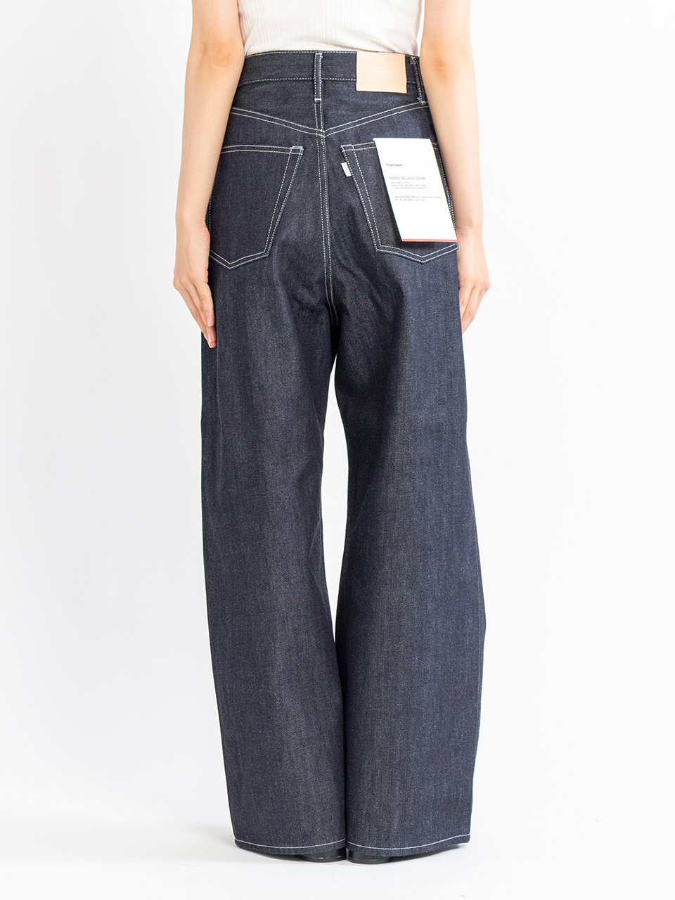 Selvage Denim Two Tuck Wide Pants-セルビッジデニムツータックワイド