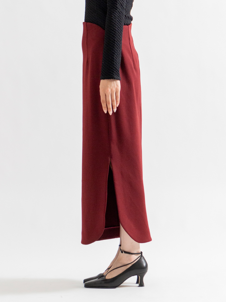 Double Jersey Aasymmetric Skirt-ダブルジャージーアシンメトリック