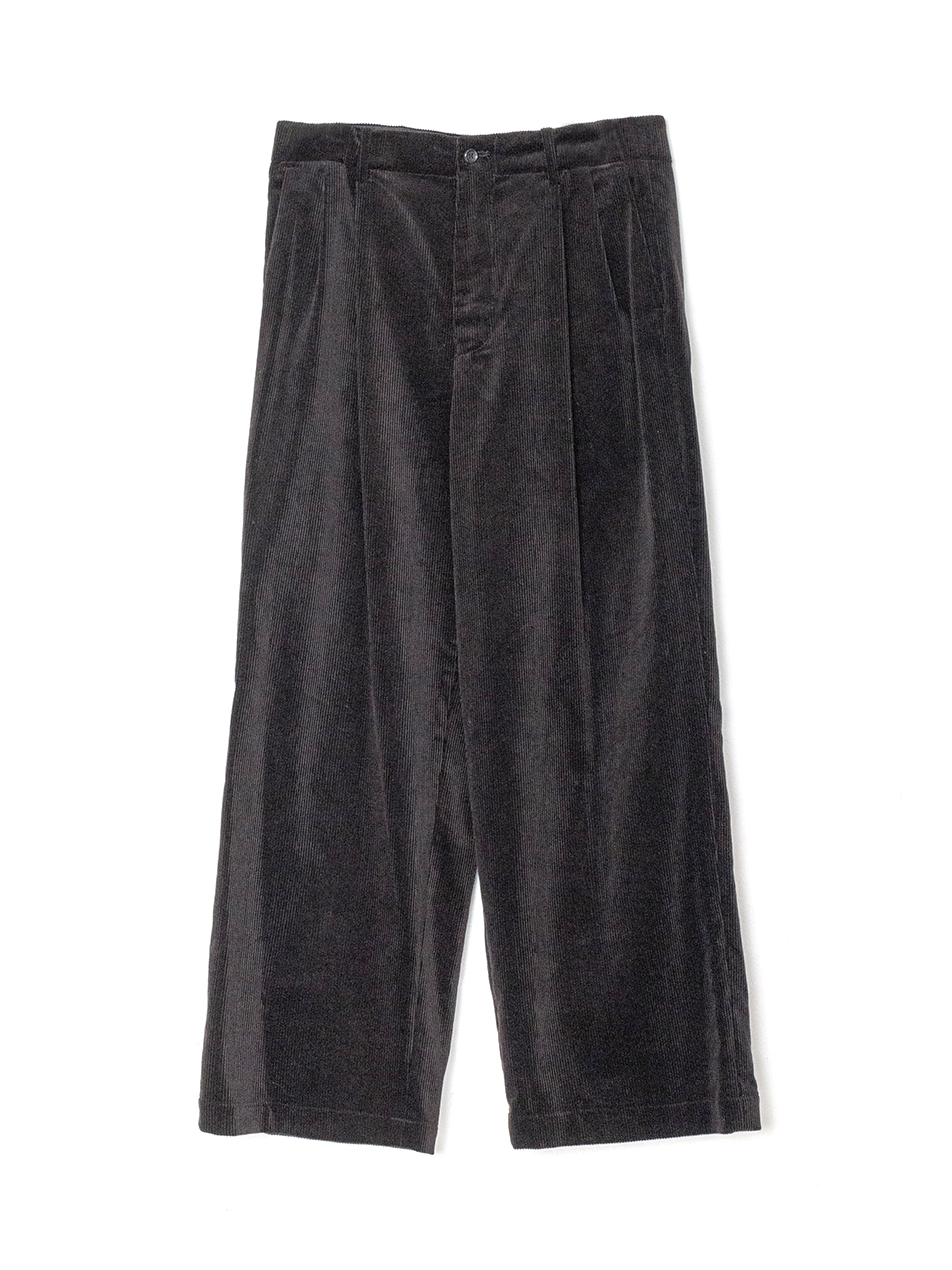 Suvin Corduroy Wide Straight Trousers-スヴィンコーデュロイワイド