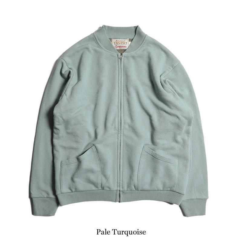 TROPHY CLOTHING - DOUBLE FACE ZIP JACKET (PALE TURQUOISE) / TR25AW