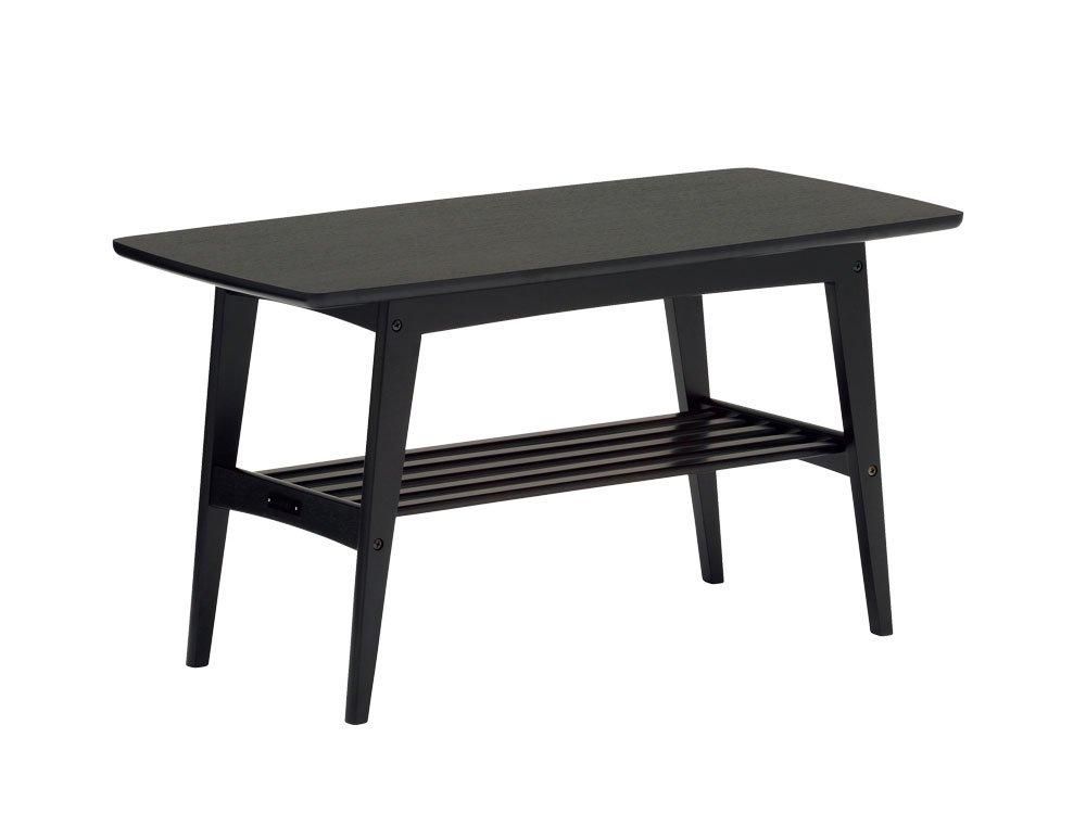 カリモク60 リビングテーブル小マットブラック色 | Plain Table