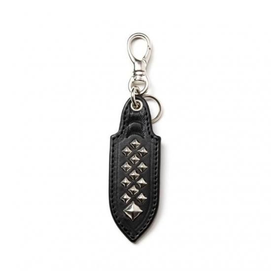 CALEE STUDS LEATHER KEY RING - FLOATER