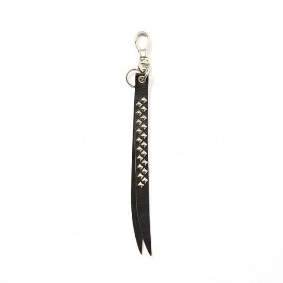 CALEE STUDS LEATHER SHORT KEY RING - FLOATER