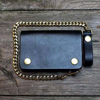 ORIGINAL TRUCKER WALLET（SHORT・BLACK・BRASS） - JUNKY CLASSICS