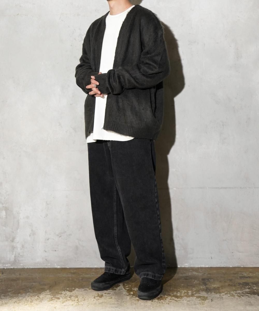 TOWNCRAFT / SOLID SHAGGY ZIP CARDIGAN
