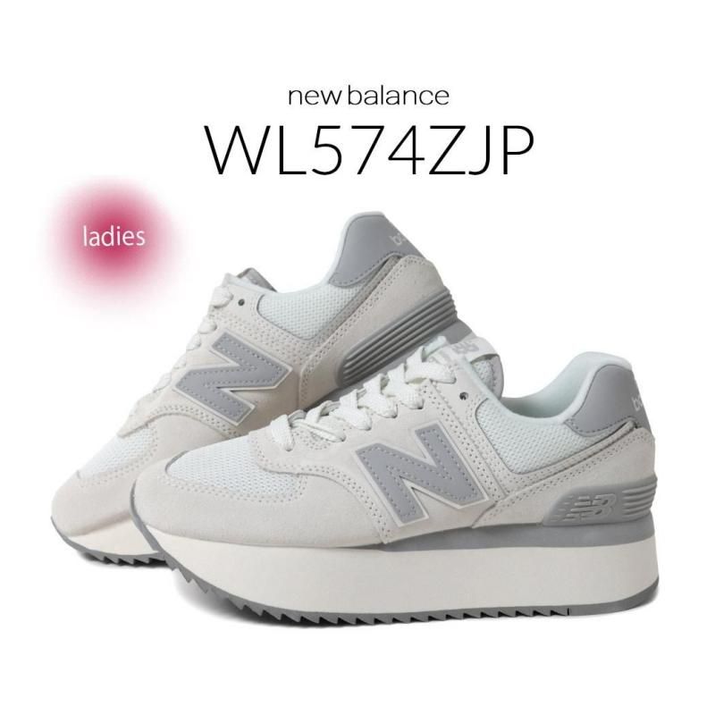 NEW BALANCE WL574ZJP WHITE GREY ニューバランス スニーカー ( 530