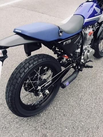 FTR223 カスタム レトロステージ手曲げマフラー - nakazawa revolution