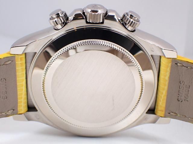 ロレックス デイトナ ビーチ WG×革 イエローシェル 116519 - 腕時計