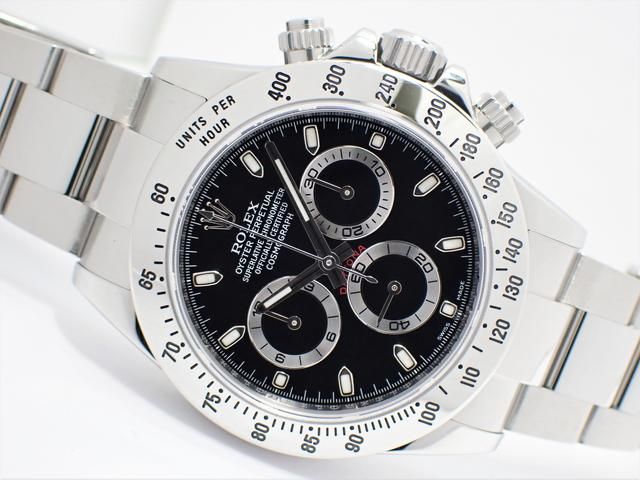ロレックス デイトナ 116520 ブラック 2015年 鏡面バックル - 腕時計