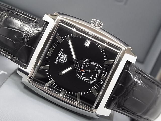 タグ・ホイヤー モナコ クォーツ 37MM ブラック 正規品 WAW131A.FC6177