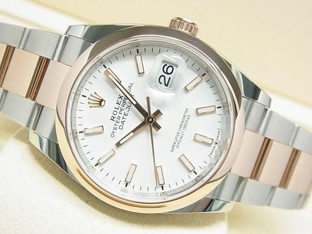 ロレックス デイトジャスト 36 SS×エバーRGコンビ ホワイト文字盤