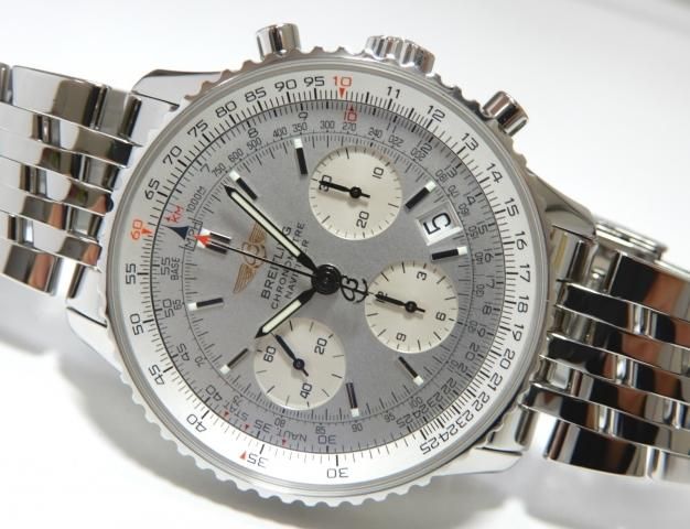 ブライトリング ナビタイマー シルバー ブレスレット仕様 - 腕時計専門