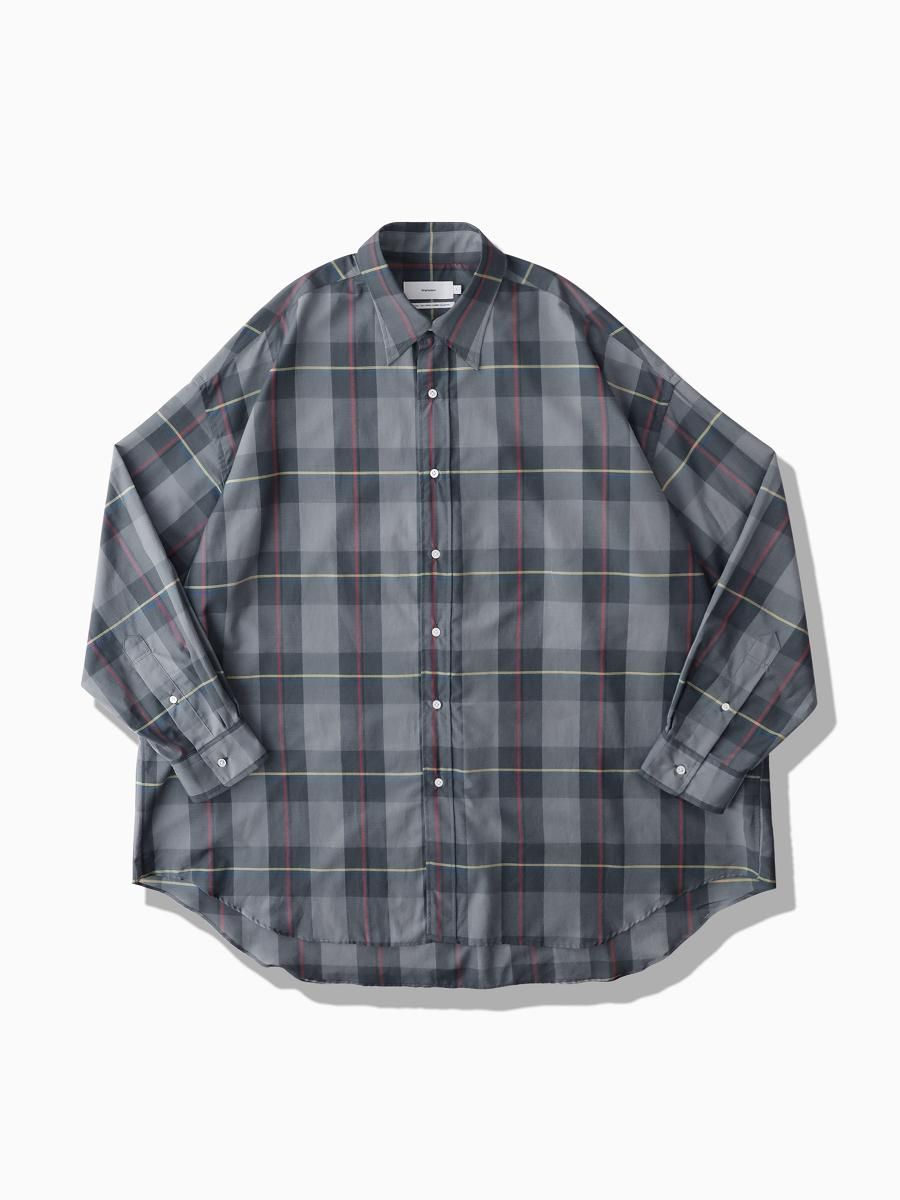Graphpaper - グラフペーパー / SHEER CHECK OVERSIZED REGULAR COLLAR