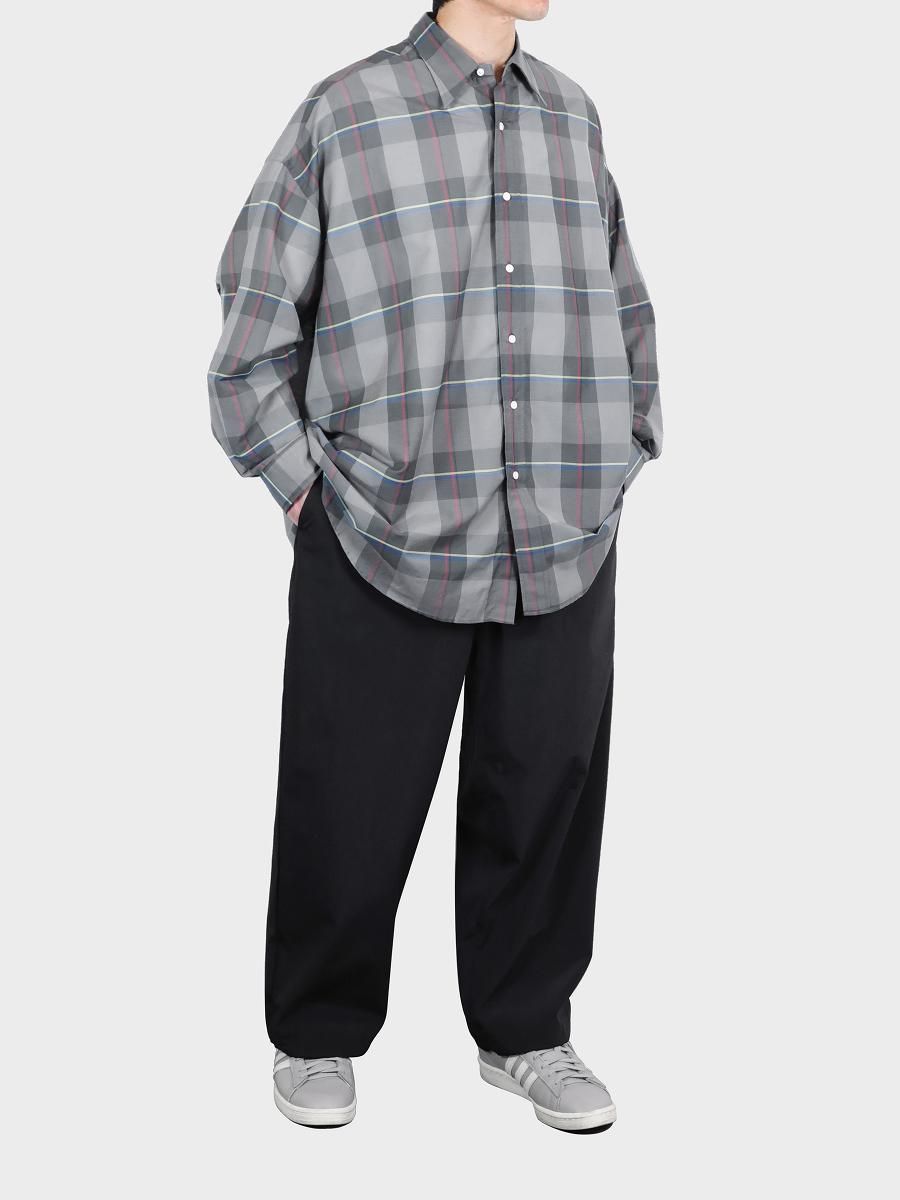 Graphpaper - グラフペーパー / SHEER CHECK OVERSIZED REGULAR COLLAR