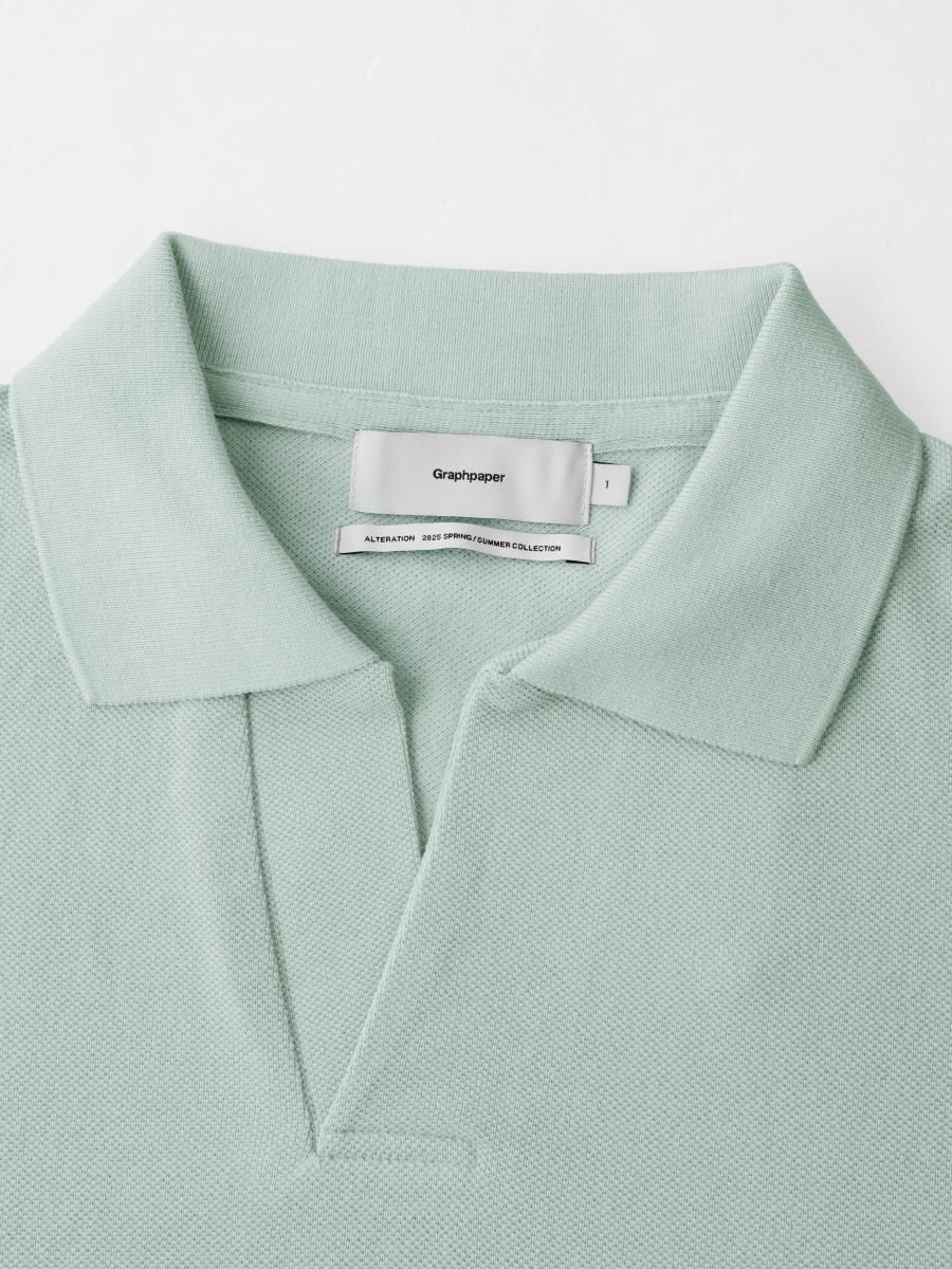 Graphpaper - グラフペーパー / COTTON PIQUE JERSEY S/S SKIPPER POLO