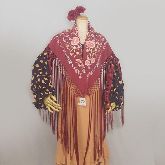 刺繍のマントンシージョ Pajarito FORONDA Nr2406-burdeaux