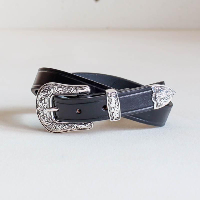 TORY LEATHER 【 トリーレザー 】Antique Silver Buckle Set Belt