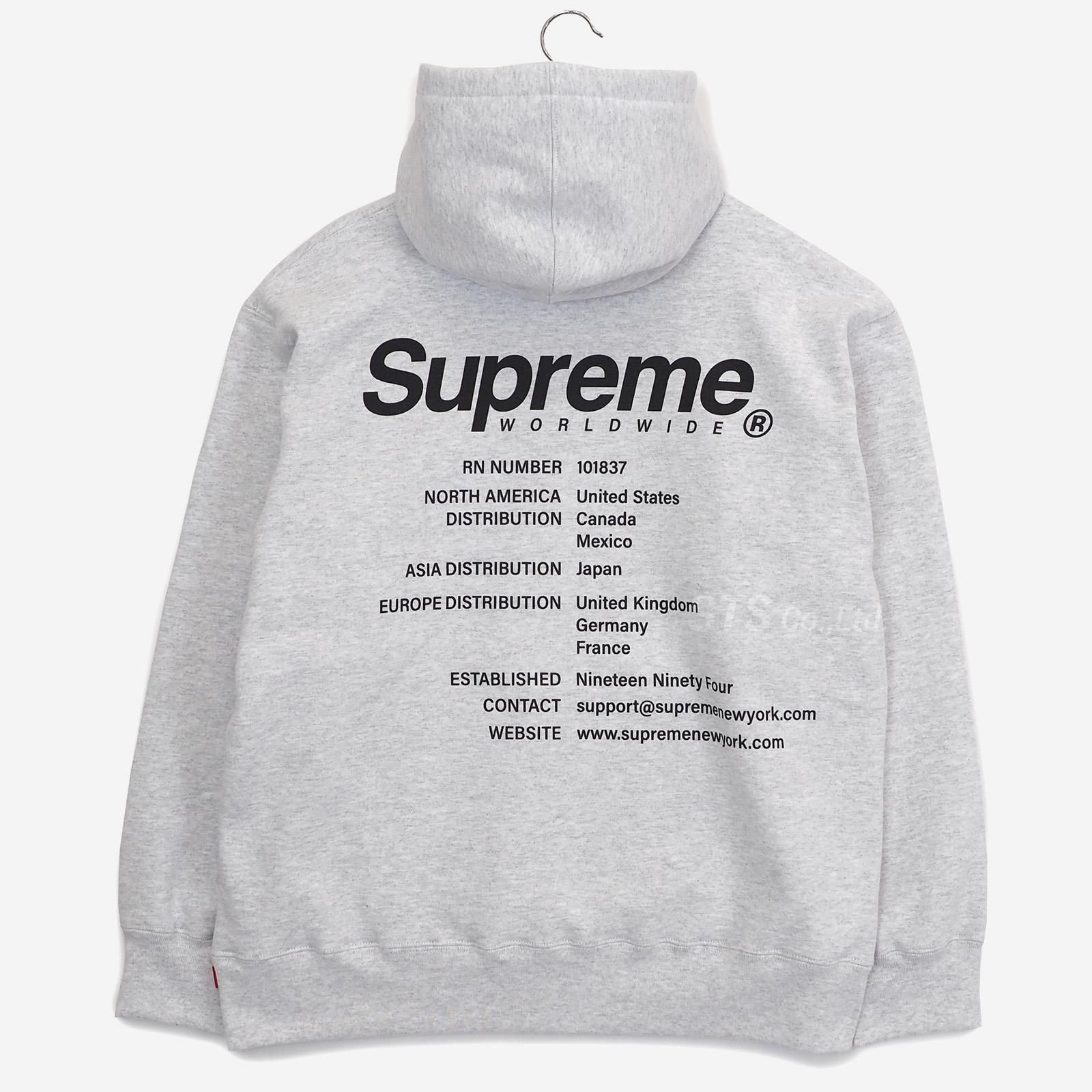 Supreme - Worldwide Hooded Sweatshirt - ParkSIDER