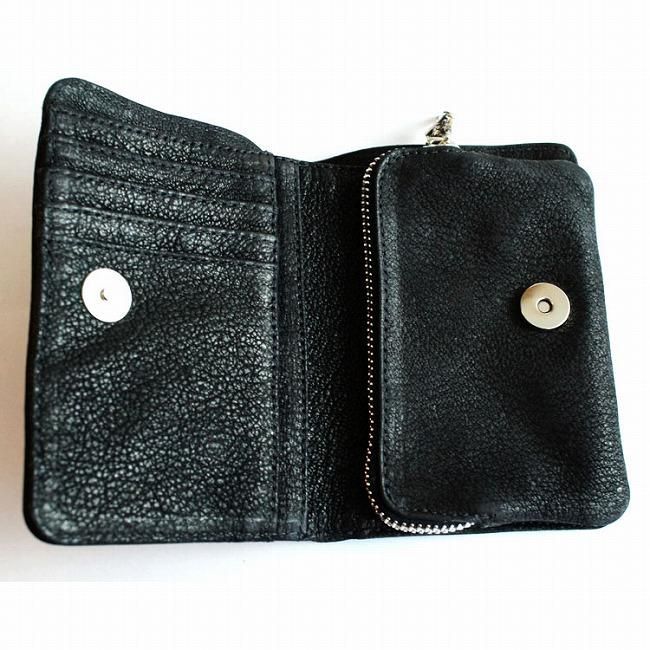 クロムハーツ ジョーイバイフォールド ウォレット デストロイレザー