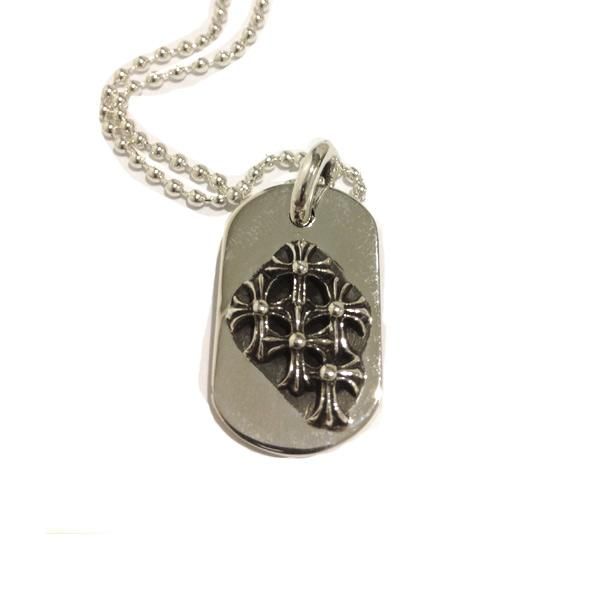 クロムハーツ レイズド セメタリー クロス ドッグタグ ペンダント