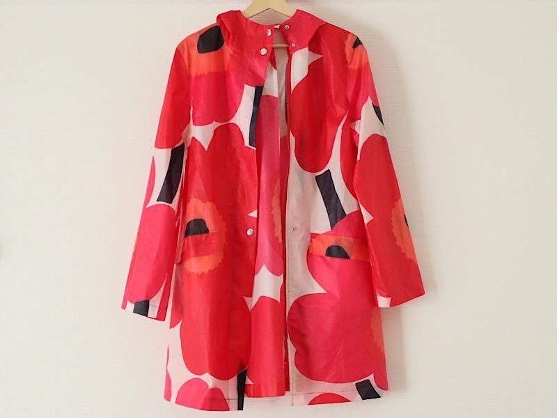 marimekko マリメッコ unikko（ウニッコ）柄 レインコート（S)レッド