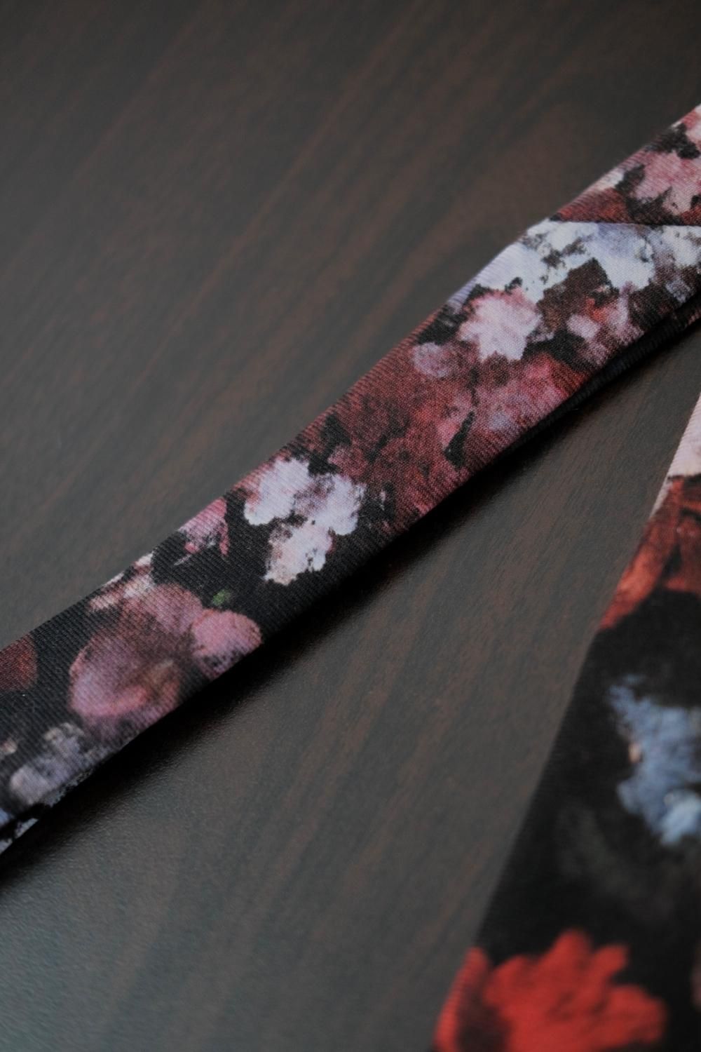 LAD MUSICIAN [ラッドミュージシャン] WOOL GABARDINE FLOWER TIE